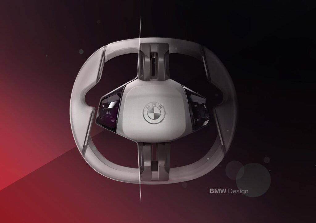 BMW Neue Klasse interior design sketch showing Magic Triangle