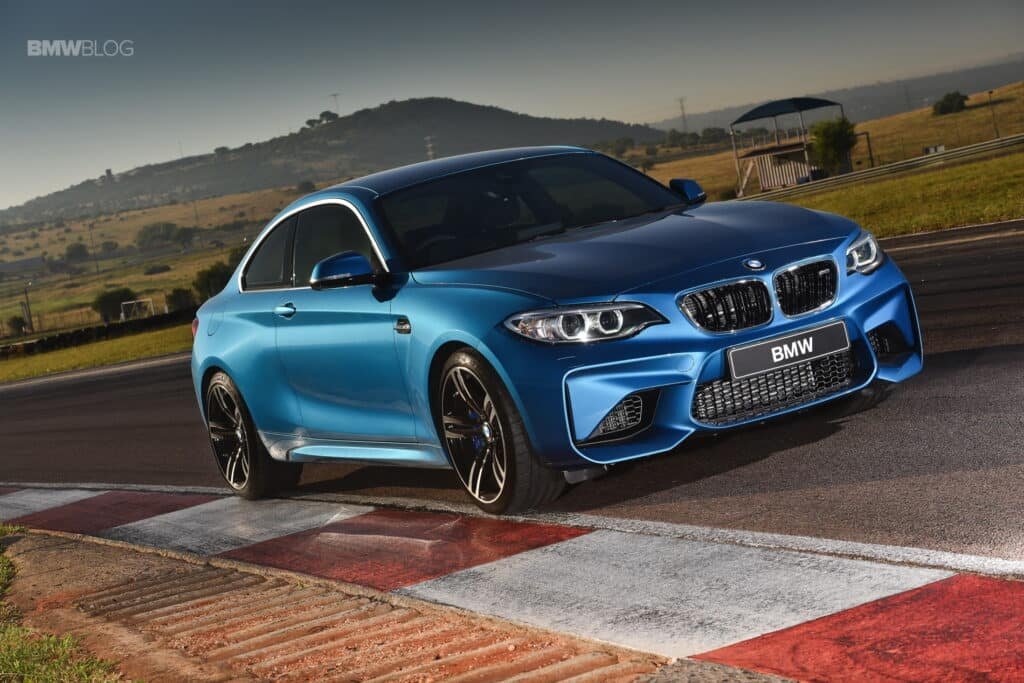 The F87 BMW M2 on the race track