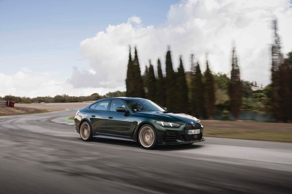 The ALPINA B4 GT sedan in green color