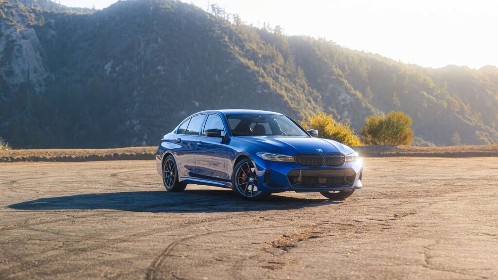 2025 BMW M340i in parked on scenic canyon road