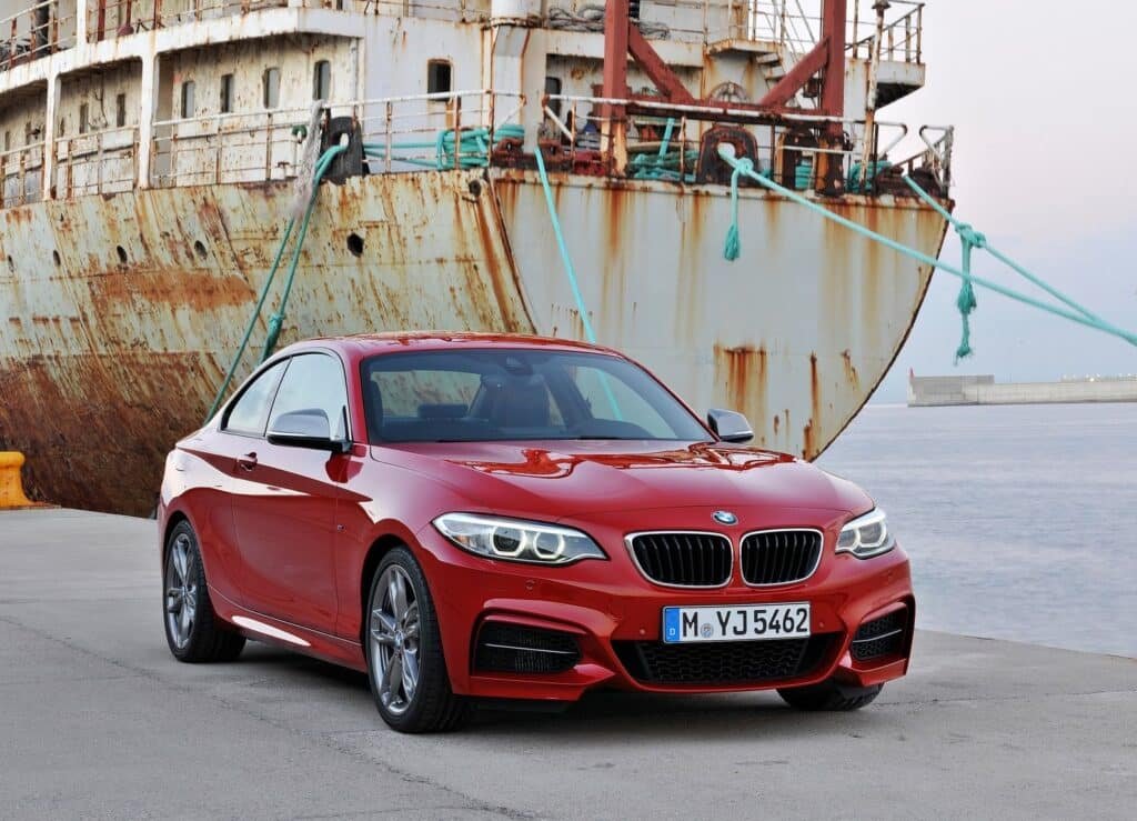 The BMW M235i Coupe front end