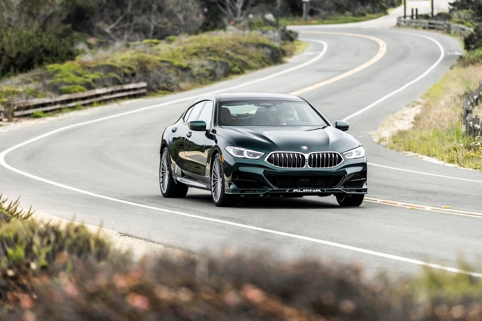 Driving the BMW ALPINA B8 Gran Coupe in ALPINA Green