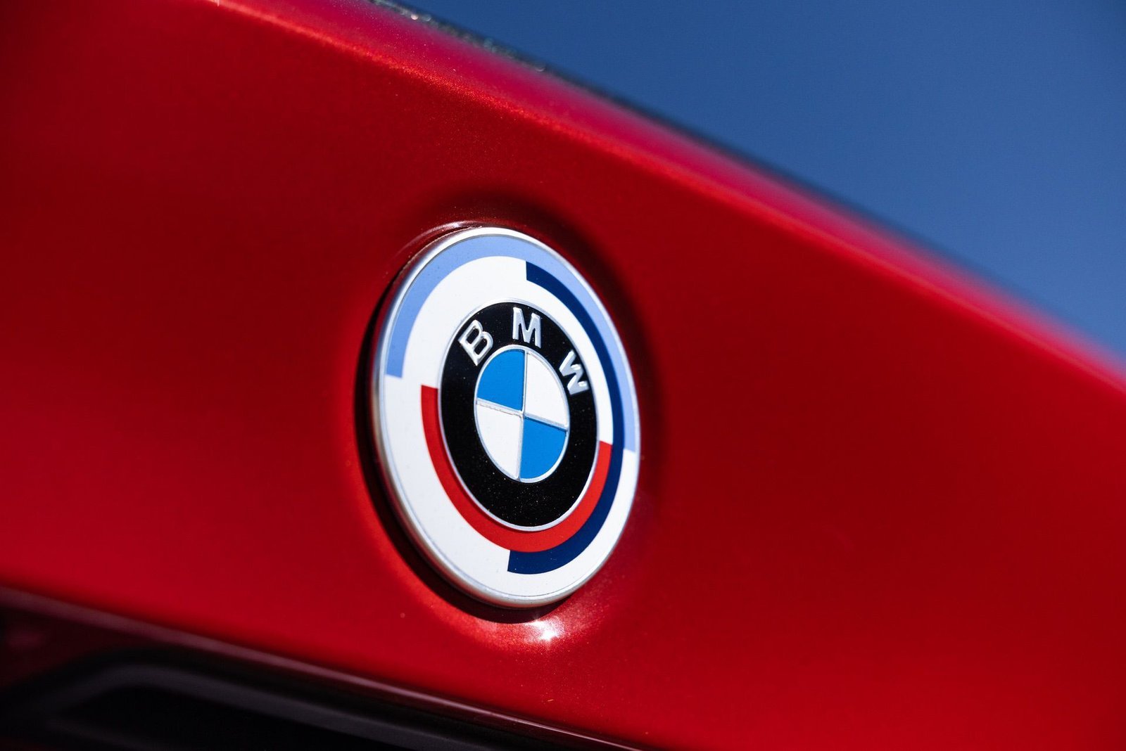 The BMW roundel on the trunk